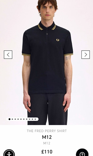 Fred perry black yellow - black/yellow, slim