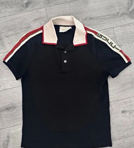 Gucci men black polo shirt - black,
