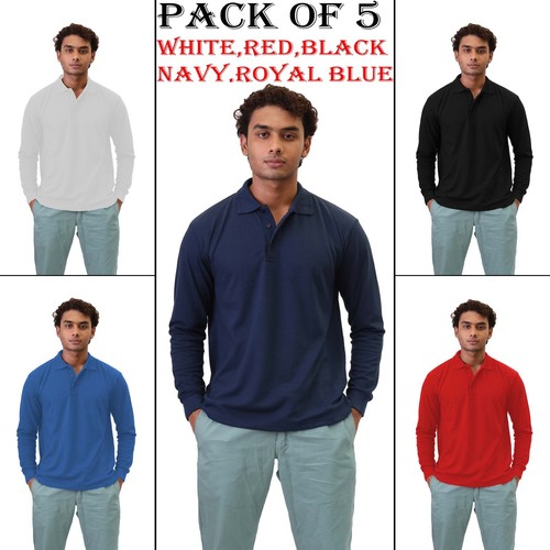 Mens long sleeve polo - long, shirt