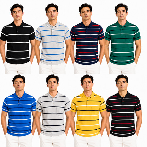 Urbanfit mens striped polo - urbanfit,