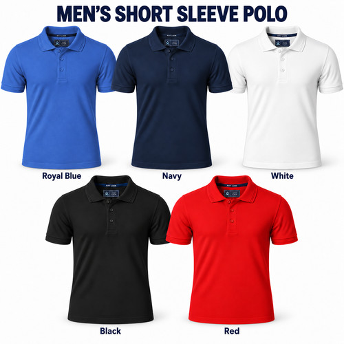 Mens plain polo shirts short - plain,