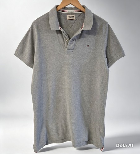 Tommy hilfiger grey polo - grey, shirt