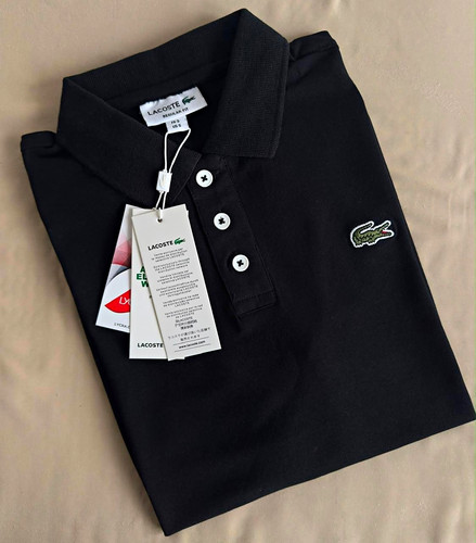 Lacoste men black piqué - lacoste,