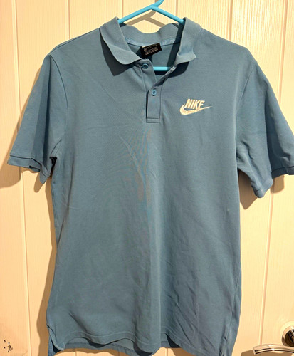 Nike men blue solid polo - men's,