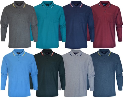 Long sleeve polo shirt plain - sleeve,