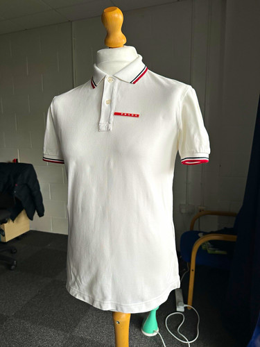 Prada men white knit - men's, polo