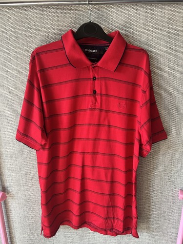 Maine mens golf red striped - mens,