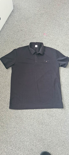 Men black solid polo shirt - solid,