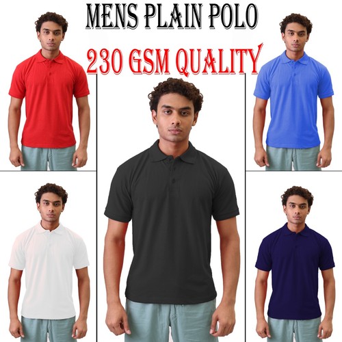 Mens plain polo shirts short - plain,