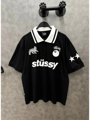 Stussy polo shirt mens black - shirt,